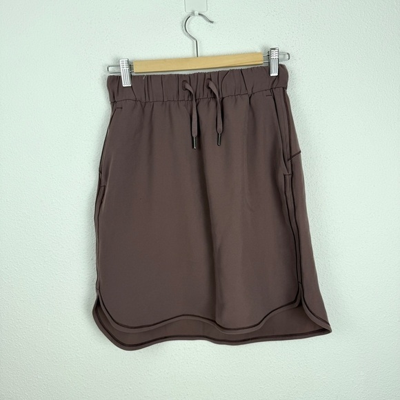 Lululemon On The Fly Woven Mini Skirt Cherry Cola 6 - Picture 3 of 8